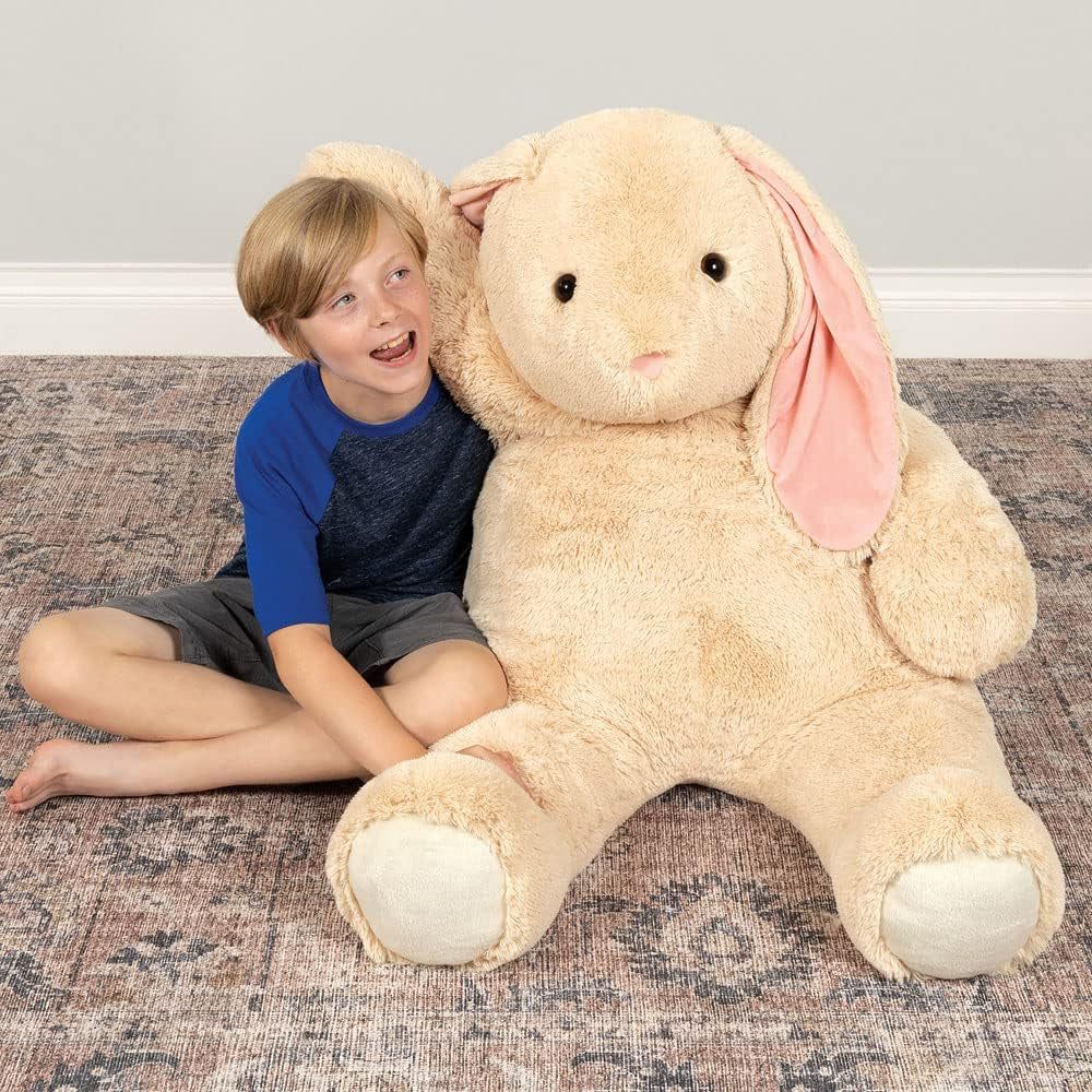 Giant Easter Bunny Stuffed Animal | 4 Foot Bunny Plush Toy | Jumbo Emotional Support Plush for Kids and Adults | Crafted in the USA