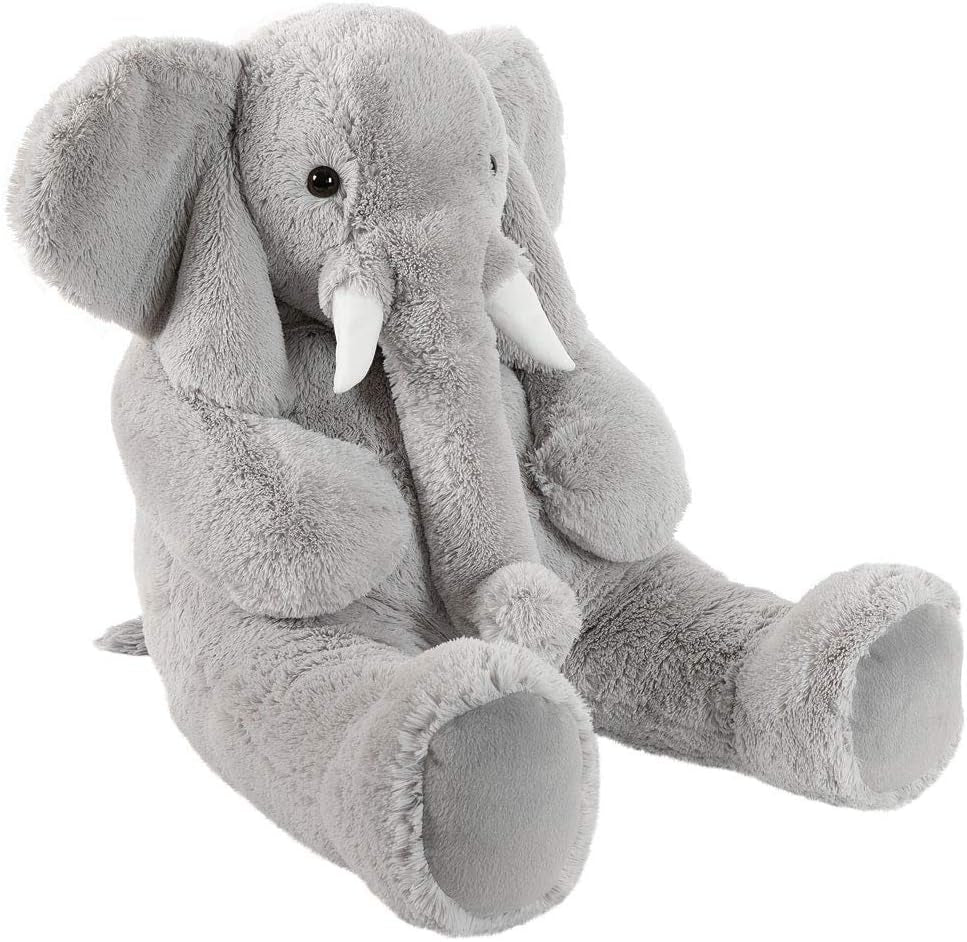 Giant Elephant Stuffed Animal | 4 Foot Elephant Plush Toy and Emotional Support Plush for Kids and Adults | Crafted in the USA