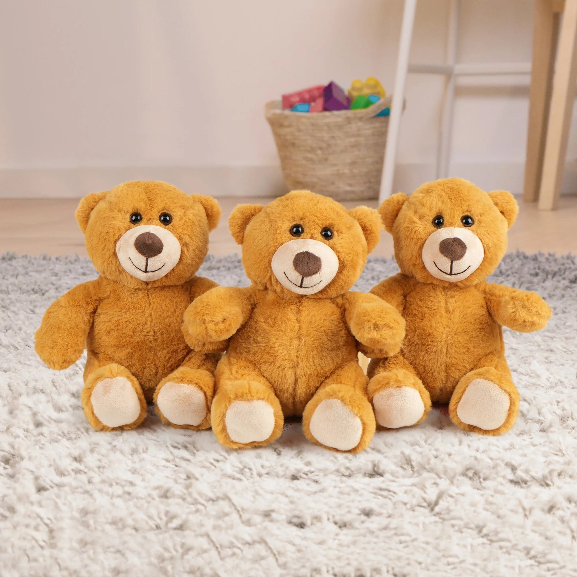 Teddy Bear Stuffed Animal Bulk, 5 Pack 10 in Plush Bear Toy Gifts for Kids, Girls, Brown