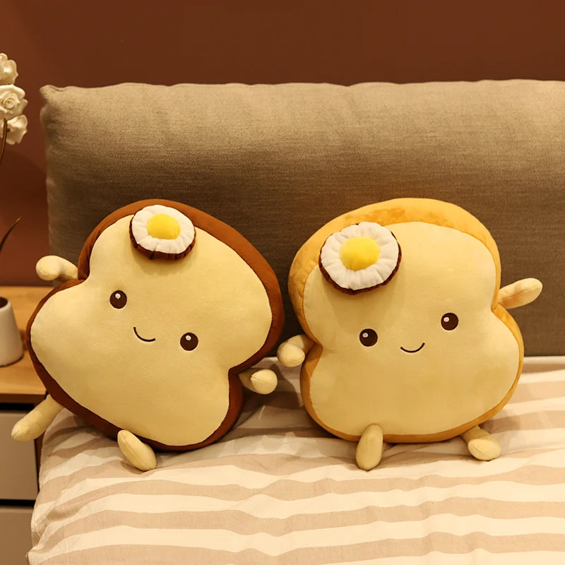 25CM Cute Creative Toast Stuffed Pillow Soft Kawaii Bread Plush Toy Simulation Food Doll Sleep Pillow Cushion Kids Gift