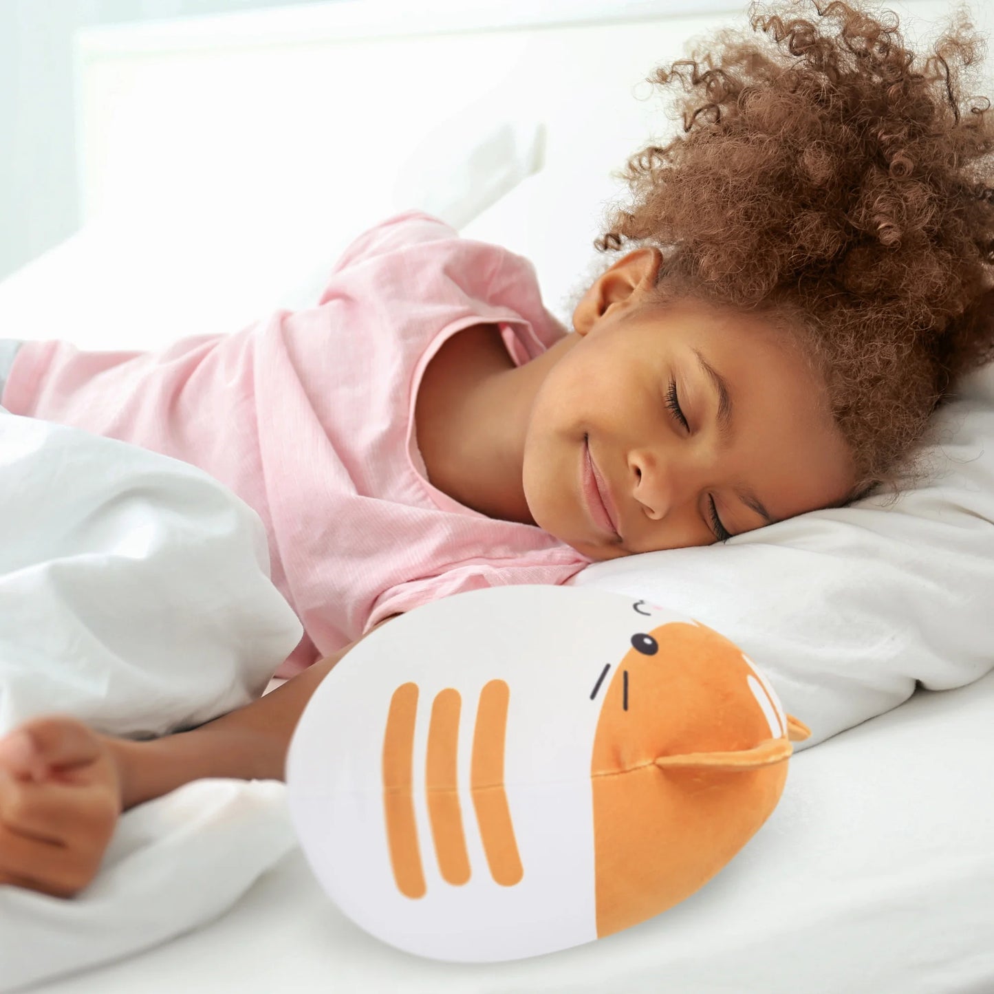 Cat Plush Pillow, Squishy Stuff Pillow Toys for Kids Girls, 12"&7''